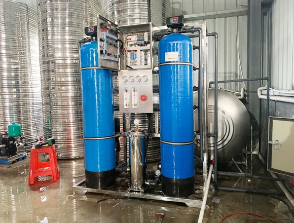 云南昆明某米粉厂1T/H单级反渗透纯净水设备